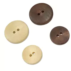 BOTÓN DE MADERA CONVEXO