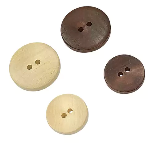 BOTÓN DE MADERA CONVEXO