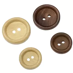 BOTÓN DE MADERA CON REBORDE