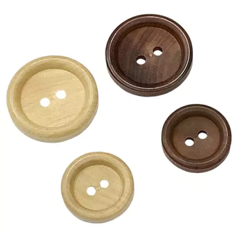 BOTÓN DE MADERA CON REBORDE