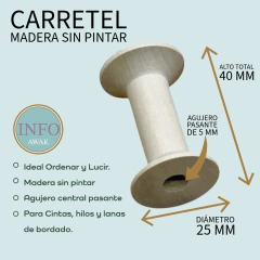 Wooden Spools for Thread and Ribbon on internet