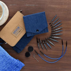 SET AGUJAS CIRCULARES MINI INDIGO DEMIN