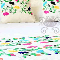 Complete Embroidery Kit for Bed Runner & Pillow Covers