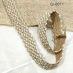 GALÓN ANGOSTO DE YUTE Y ALGODÓN