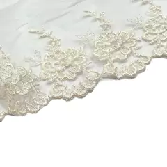 TUL BORDADO 10 cm - Flores - tienda online