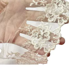 TUL BORDADO 10 cm - Flores