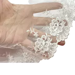 TUL BORDADO 10 cm - Flores - AWAK