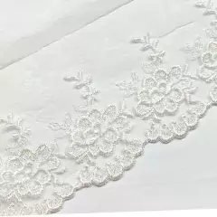 TUL BORDADO 10 cm - Flores - comprar online