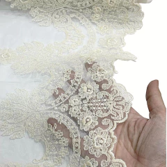 Tul Bordado Victoria - Elegant Art Nouveau Embroidered Tulle on internet