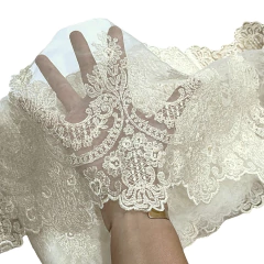 Tul Bordado Victoria - Elegant Art Nouveau Embroidered Tulle - AWAK