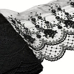 Tul Bordado Negro - comprar online