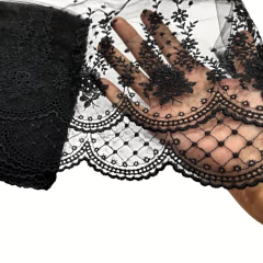 Tul Bordado Negro - AWAK