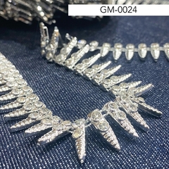 PUNTILLA DE APLIQUES STRASS 3D