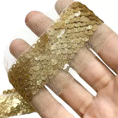 LENTEJUELAS GLITTER BORDADA EN TUL - comprar online