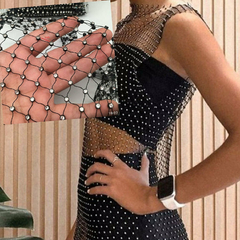 RED DE STRASS BLANCO