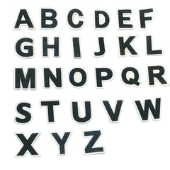 APLIQUES SUBLIMADO LETRAS NEGRAS on internet