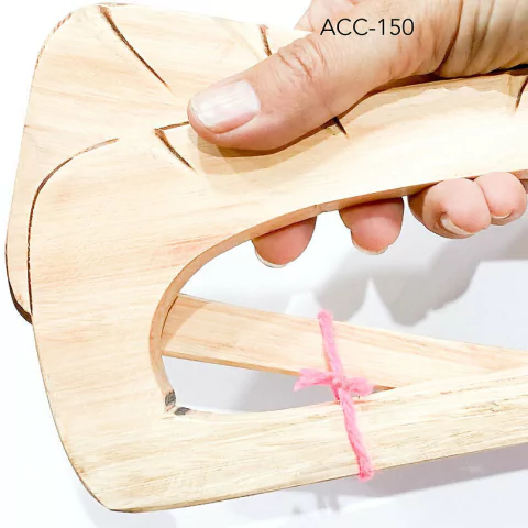 PAR MANIJAS DE MADERA PARA CARTERA