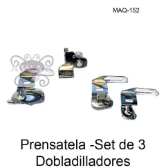 Imagen de PRENSATELA SET DE 3 DOBLADILLADORES