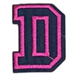 APLIQUES BORDADO LETRAS ROSAS - tienda online