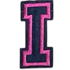 APLIQUES BORDADO LETRAS ROSAS - AWAK