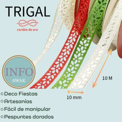 Cinta Navideña Trigal - 10 mm en internet