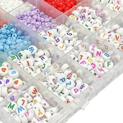 SET BIJU DE CAJA DE CUENTAS DE LETRAS - comprar online