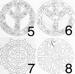 FUNDAS PARA BORDAR DIBUJADAS - CHICAS - AWAK