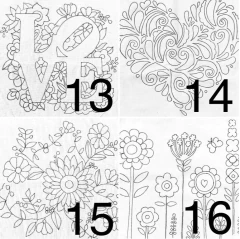 Imagen de FUNDAS PARA BORDAR DIBUJADAS - CHICAS