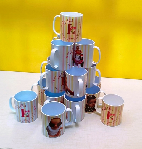 CANECA DE POLÍMERO BRANCA PERSONALIZADA - 10 UNIDADES