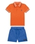 Conjunto polo Onda Marinha 1.243.039 Laranja menino verão