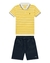 Conjunto polo listrada Onda Marinha 1.243.080 Amarelo