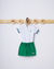 Conjunto body bata Onda Marinha 1.244.011 branco verão