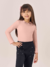 Blusinha manga longa infantil menina Kiko e Kika 13669 Rosa Inverno - comprar online