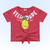 Blusa manga curta infantil 102402101 Vermelha