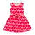 Vestido infantil de coração em malha Fakini verão