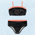 Biquíni infantil Fakini 102402352 Preto