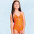 Maiô infantil Fakini laranja 102402356 - comprar online