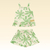 Conjunto regata infantil menina floral Fakini 102403019 Verde verão