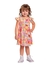 Vestido brasilidade em meia malha sublimado infantil Fakini 03100 Rosa