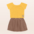 Conjunto infantil menina Fakini 03157 Amarelo verão - Mundo Infantil SJC
