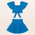 Conjunto infantil menina Fakini 102403174 Azul cobalto verão - Mundo Infantil SJC
