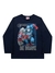Camiseta Capitão América manga longa Fakini 01676 Marinho na internet