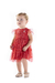 Vestido menina bebê com tule Kiki Xodó 1100061 Vermelho