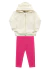 Conjunto infantil feminino Kiko e Kika jaqueta e calça moletom 12263 Off White inverno