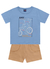 Conjunto infantil menino Kiko e Kika 12689 Azul verão