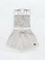 Conjunto infantil menina Kiko e Kika 13175 Cinza verão