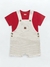 Conjunto jardineira bebê Kiko e Kika 13347 Vermelho verão - comprar online