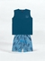 Conjunto regata infantil menino Kiko e Kika 13399 azul verão