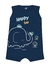 Romper menino em suedine Kiko Baby 13554 Marinho