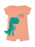 Romper macacão manga curta menino Kiko Baby 13595 Laranja